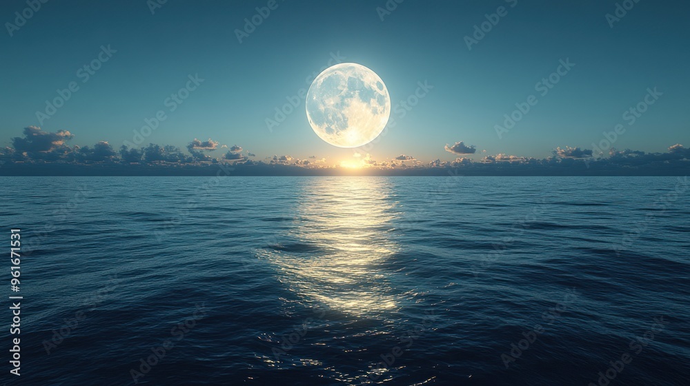 Moonrise Over the Ocean Moonrise Over the Ocean