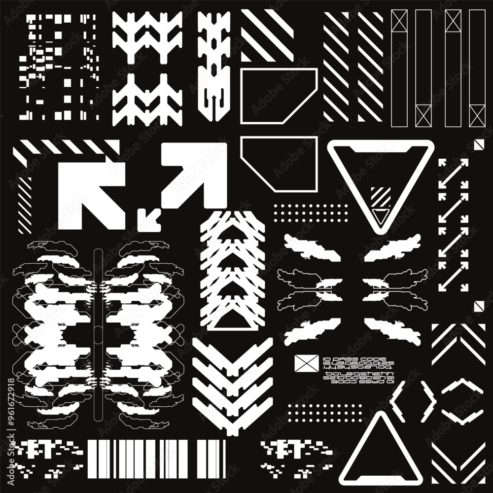 cyberpunk y2k 2000s gaming futuristic icon pattern set collection template hud for branding fashion t-shirt decoration decals, 2d illustration rendering vector cyberpunk y2k 2000s gaming futuristic icon pattern set collection template hud for branding fashion t-shirt decoration decals, 2d illustration rendering vector
