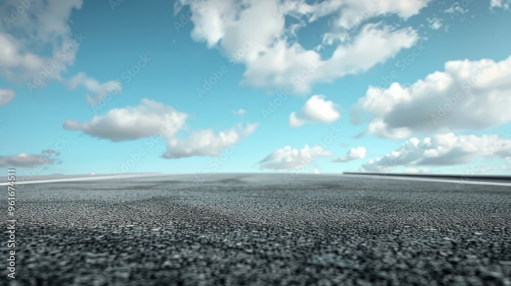 Fototapeta premium Sky backdrop with asphalt road