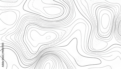 Abstract pattern with swirls Abstract White wave paper curved reliefs background.Panorama view gradient multicolor wave curve lines banner background design. Modern wave line topography  background