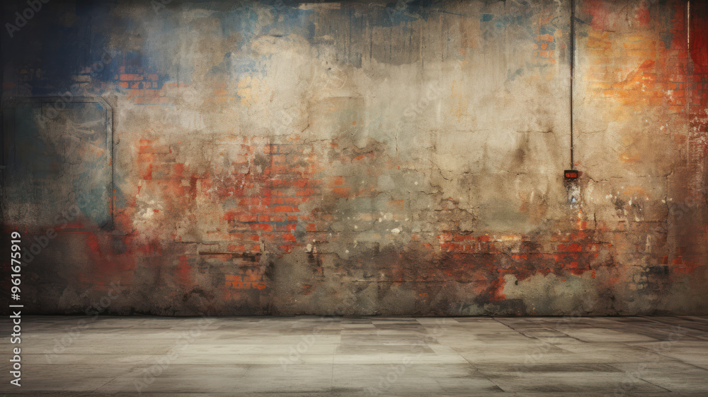 Fototapeta premium Grunge wall texture background. Abstract urban textured art wallpaper design.