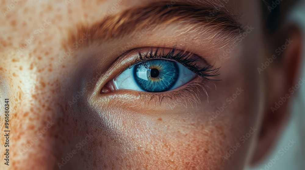Close View to Blue Eyes - Micro Photography Portrait Enhanced With Ai Close View to Blue Eyes - Micro Photography Portrait Enhanced With Ai