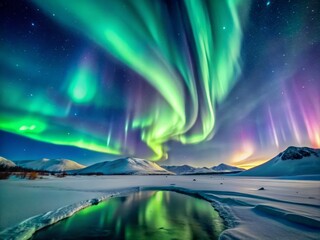 Rideaux  Ethereal aurora borealis dancing across the polar night  © Sirinporn