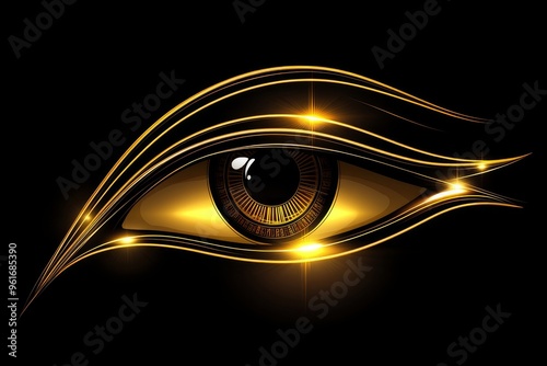 Eye of Ra graphic illustration, Stock photo