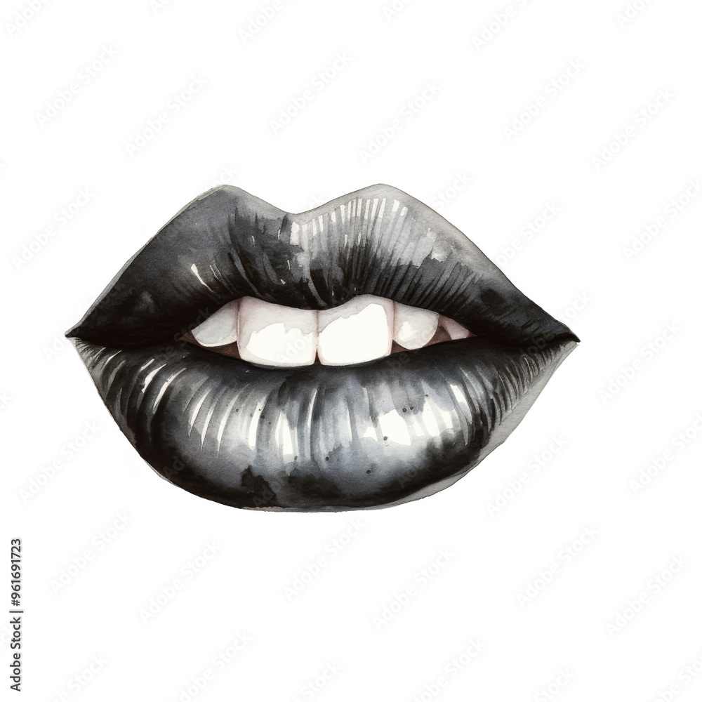 Female Gothic Lips Isolated on a Transparent Background Female Gothic Lips Isolated on a Transparent Background