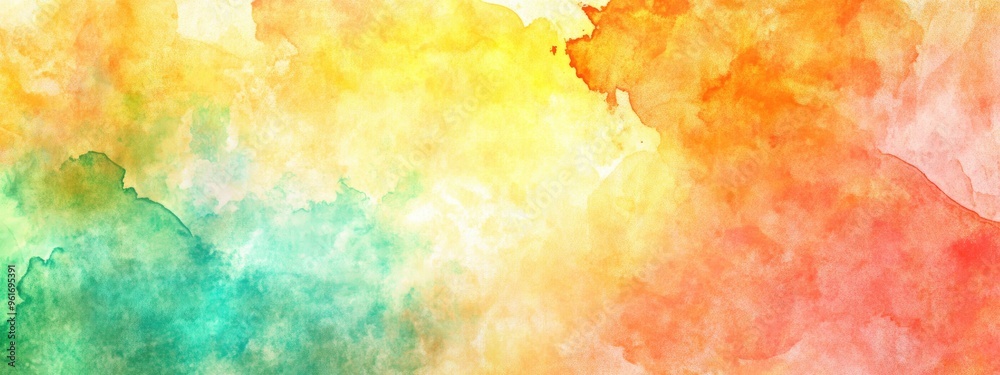 Obraz premium Vibrant Watercolor Abstract Background - A Splash of Colorful Fluidity Perfect for Creative Projects