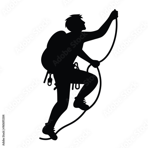 Mountain Climber Silhouette