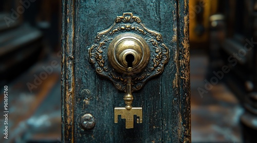 Antique Keyhole and Key