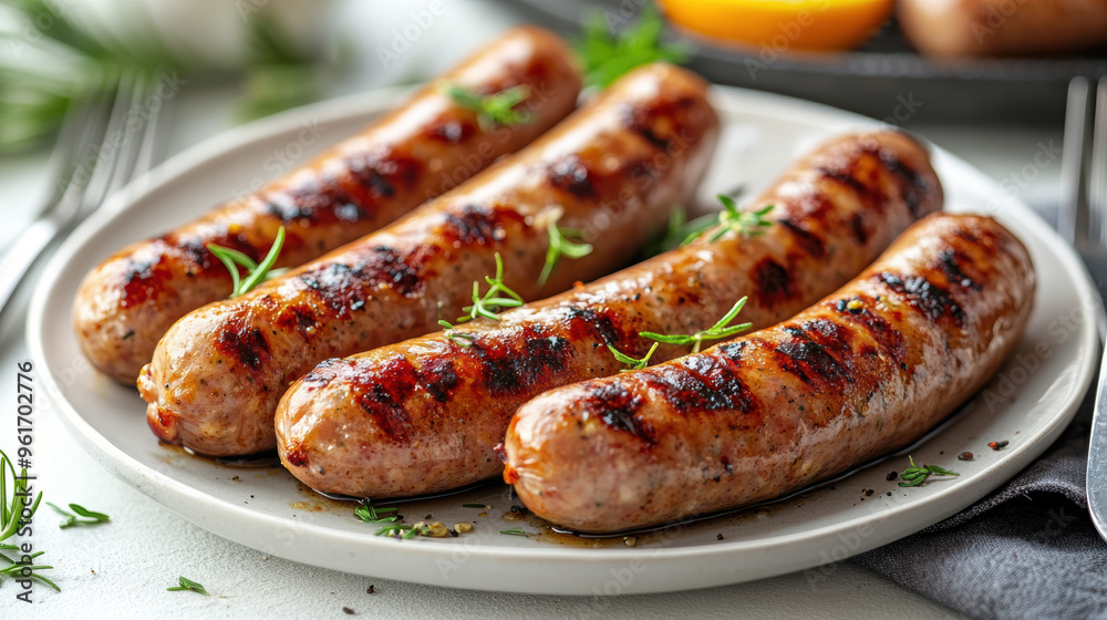 Grilled Sausages. Grilled Sausages.