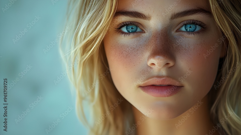 Closeup Shot of a Beautiful Girl Facing Camera With Attractive Eyes Closeup Shot of a Beautiful Girl Facing Camera With Attractive Eyes