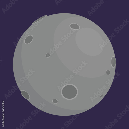 Moon vector icon. moon icon illustration. moon vector icon. full moon