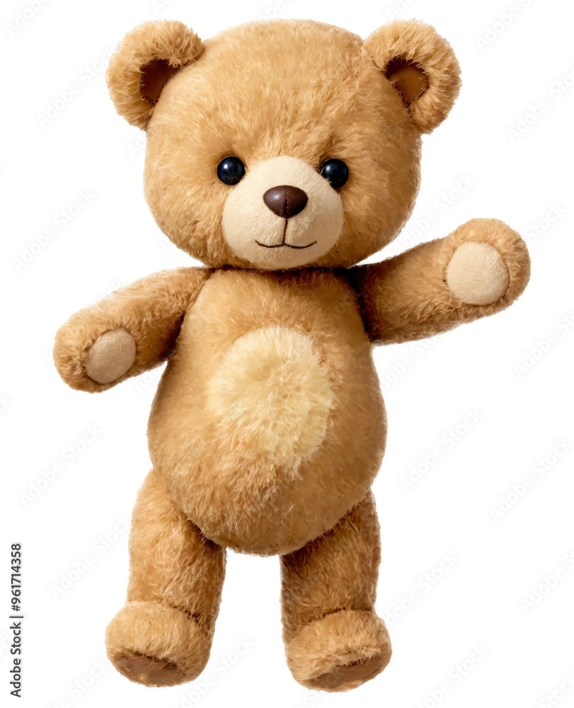 Fototapeta premium Brown Teddy Bear Toy on a transparent background