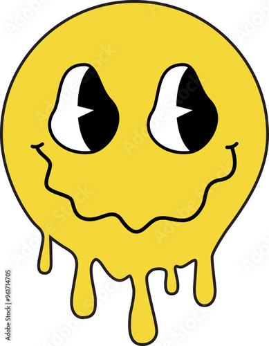 Retro Emoji melting face