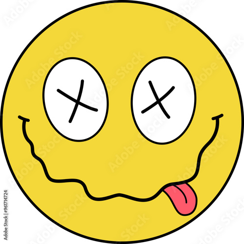 Retro Emoji dizzy face