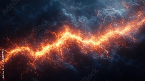 Lightning Strike Through Cosmic Clouds