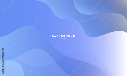 Blue Banner template background, Blue background, Blue wave background