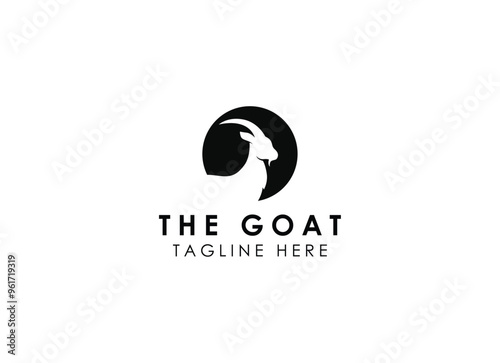 The goat logo design. Goat farms logo vector illustration.