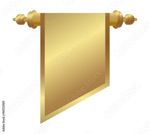 Gold decorative ribbon banner scroll, Perfect to complement your designs, for price tags, promos, add-ons, especially those related to sales, discounts, labels, etc.