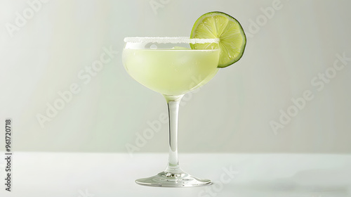 Margarita Cocktail with Lime Slice photo