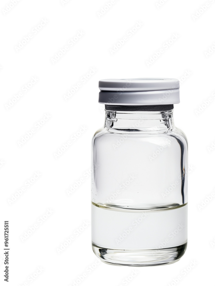 small clear vial of medication isolated on transparent background small clear vial of medication isolated on transparent background