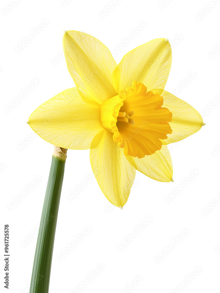 bright yellow daffodil isolated on transparent background bright yellow daffodil isolated on transparent background
