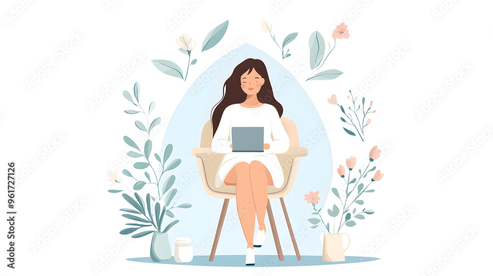 Promotional graphic for a teletherapy service Promotional graphic for a teletherapy service
