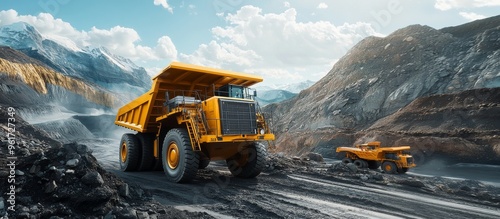 Large quarry truck dump truck quarry mining mining iron ore mining gold diamond copper photo