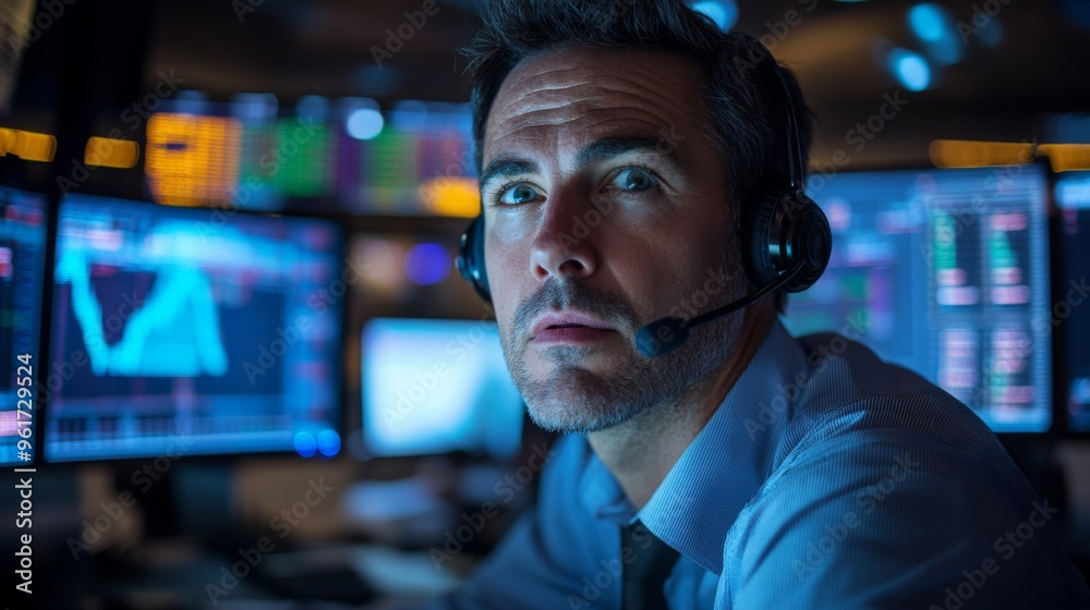 Stock Market Trader at Work Stock Market Trader at Work