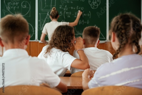 Pupils, kids in the classroom together