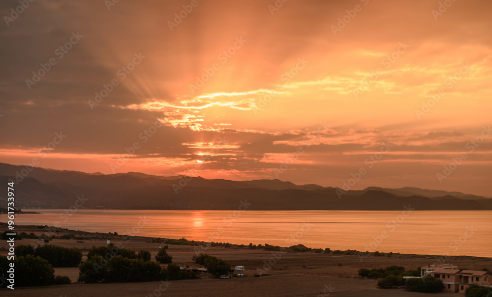 sunset on the mediterranean sea island cyprus sunset on the mediterranean sea island cyprus