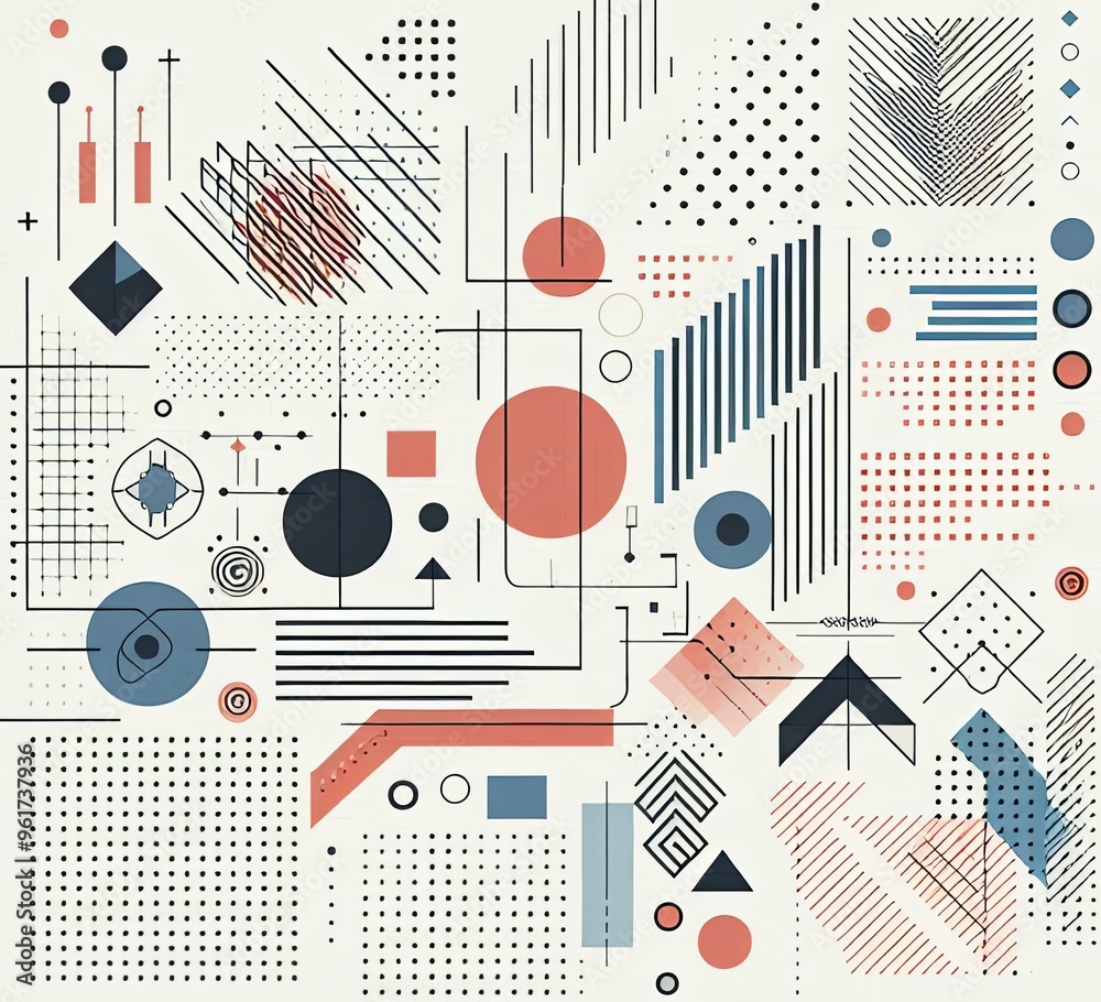 Geometric compositions from black and white aesthetics Geometric compositions from black and white aesthetics