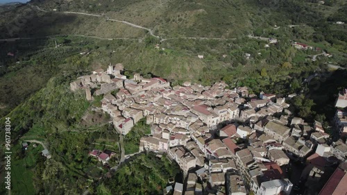 drone, vista su Collesano, Sicilia, Italia

 photo