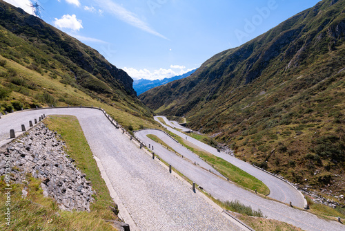 aerial view of spluga pass, switzerland photo