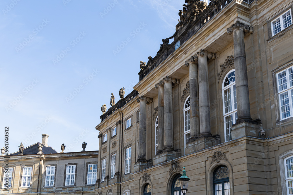 Fototapeta premium Royal Danish Palace Amalienborg. Royal residence in Copenhagen, Denmark