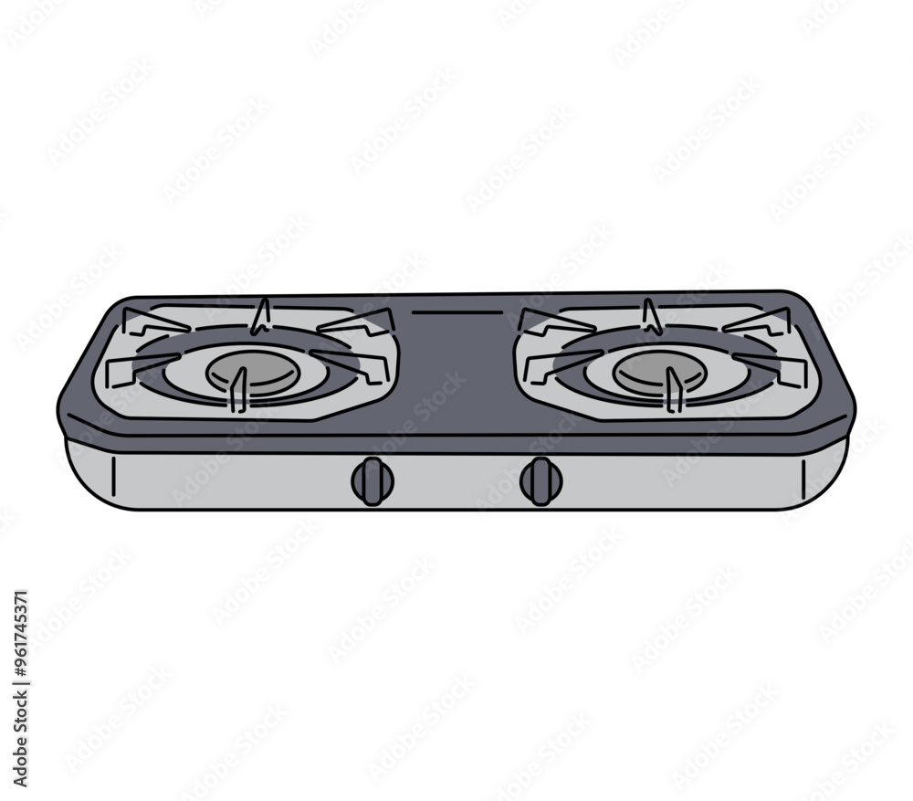 Fototapeta premium Gas Stove Illustration