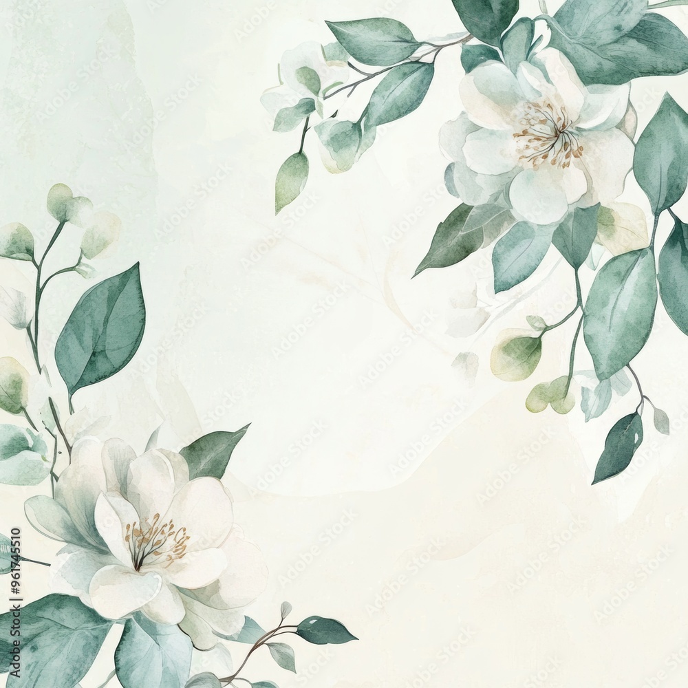 9. Wedding invitation background, elegant watercolor botanical design, minimal and refined, soft pastel hues, watercolor style 9. Wedding invitation background, elegant watercolor botanical design, minimal and refined, soft pastel hues, watercolor style