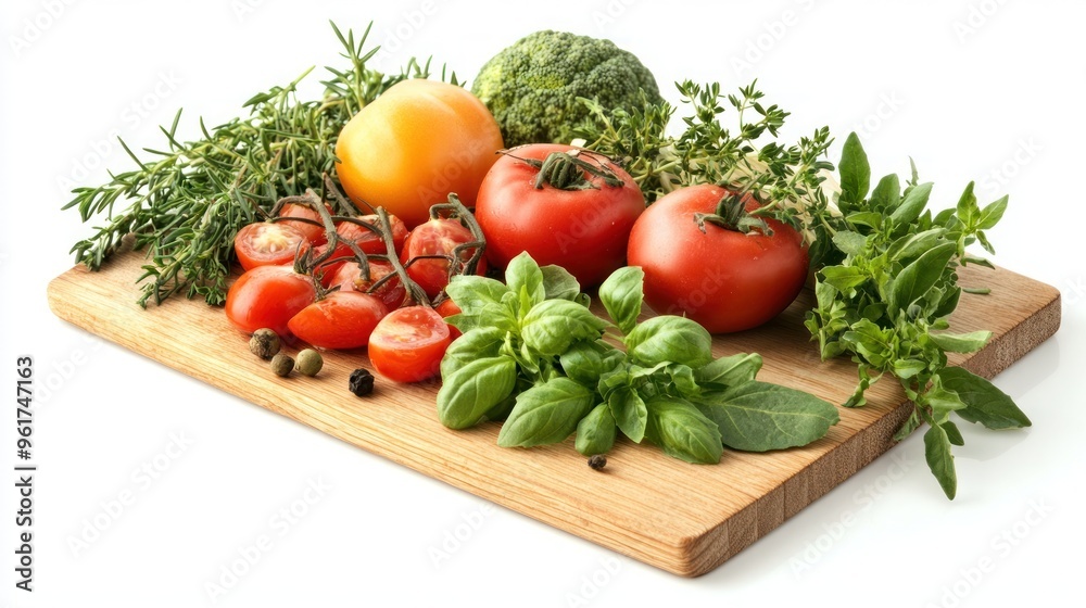 Fresh Vegetables on a Cutting Board Fresh Vegetables on a Cutting Board