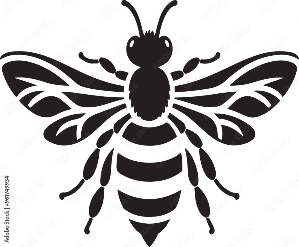 BEE silhoutee vector with illustration,ai generative BEE silhoutee vector with illustration,ai generative