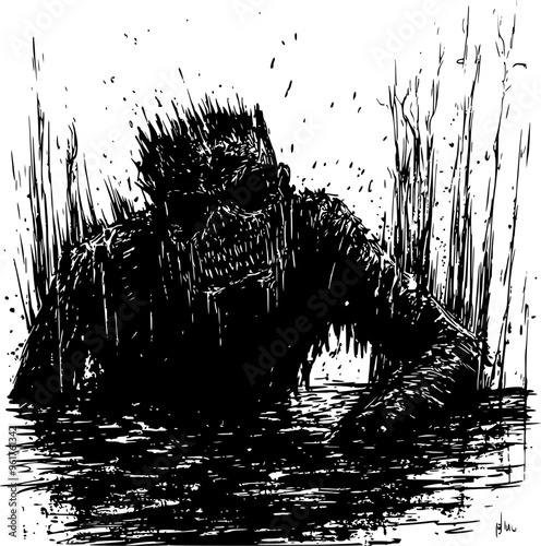 Halloween swamp monster