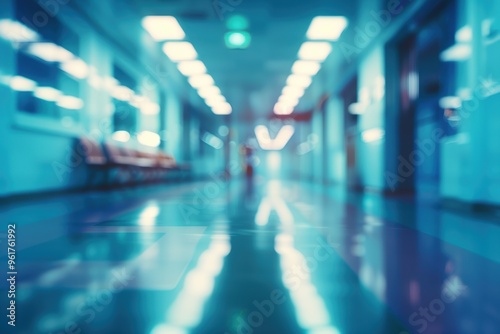 Wallpaper Mural Abstract blurred hospital background with clean interior and clinical atmosphere Torontodigital.ca