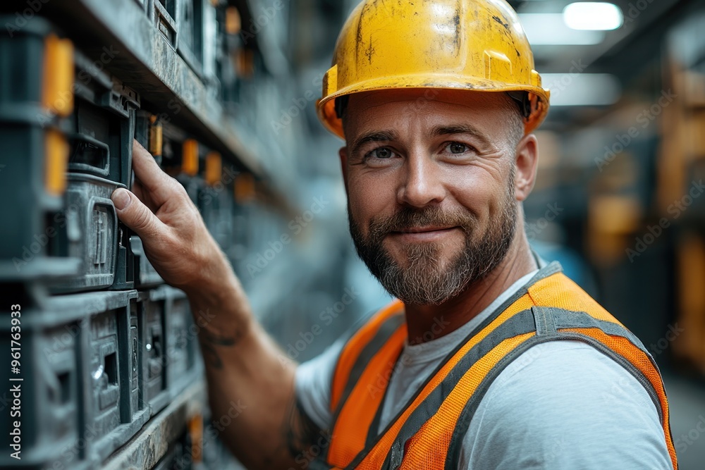 Smiling Construction Worker Smiling Construction Worker