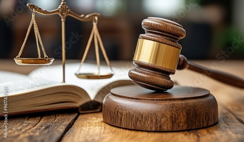 Scales of Justice and a Gavel