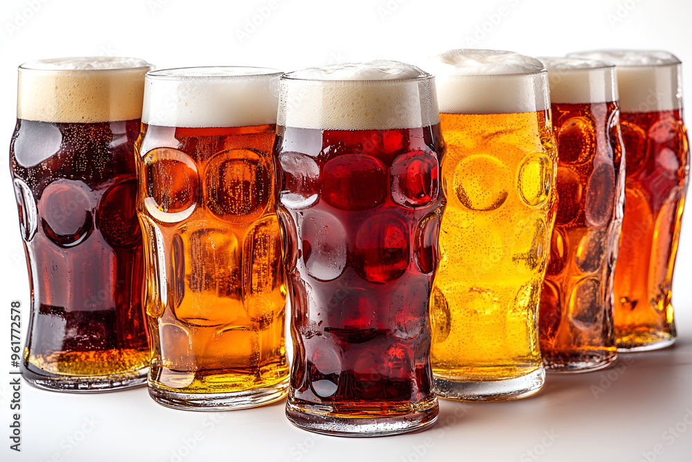 Row of Glasses of Beer Row of Glasses of Beer