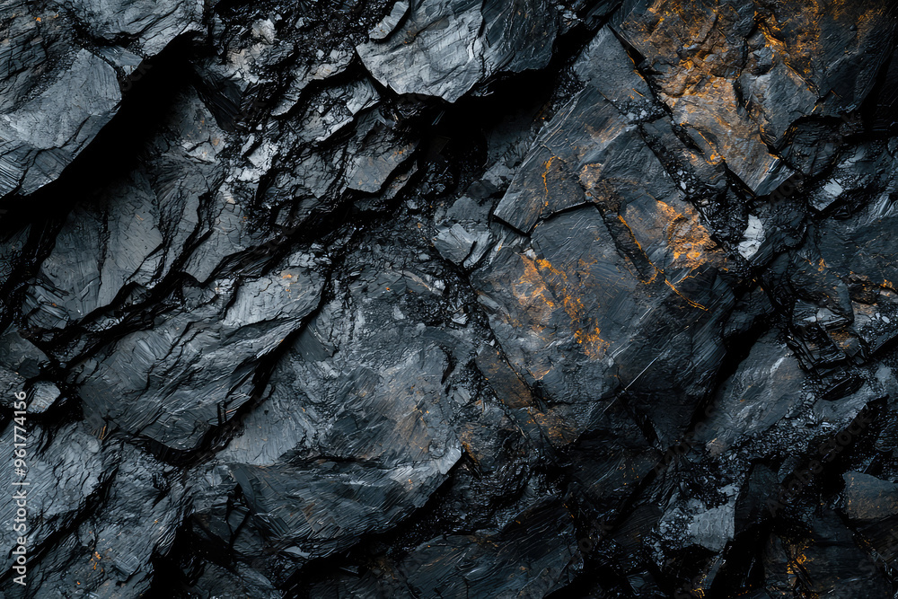 Black and Gold: A Textural Feast of Cracked and Weathered Stone