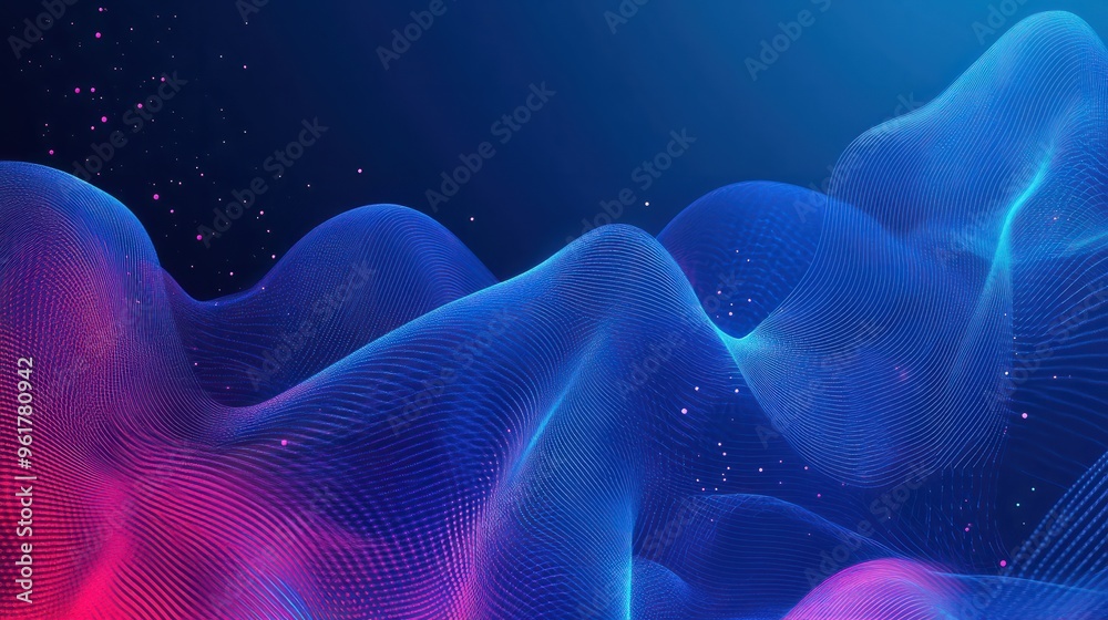 Fototapeta premium Abstract technology banner background, generative ai
