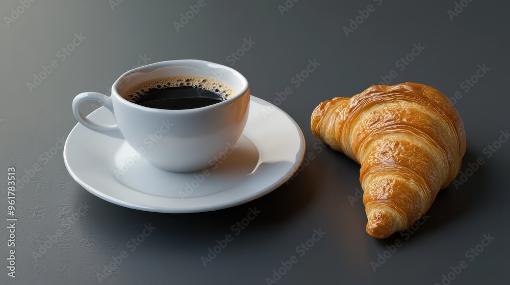 coffee and croissant coffee and croissant