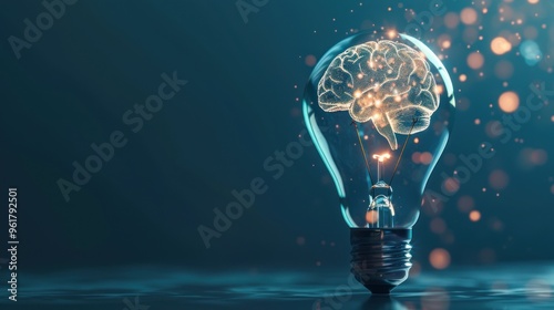 Brain in Light Bulb: A Symbol of Innovation and Ideas