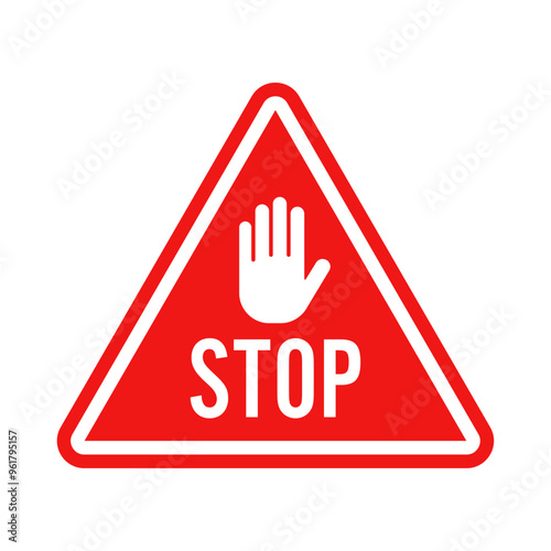 Warning stop sign
