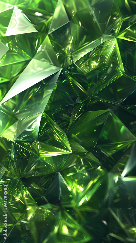 Fototapeta premium Light green abstract background, elegant background with polygons, and frame background