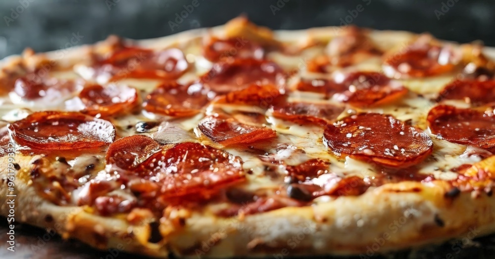 pizza with pepperoni and cheese on it pizza with pepperoni and cheese on it